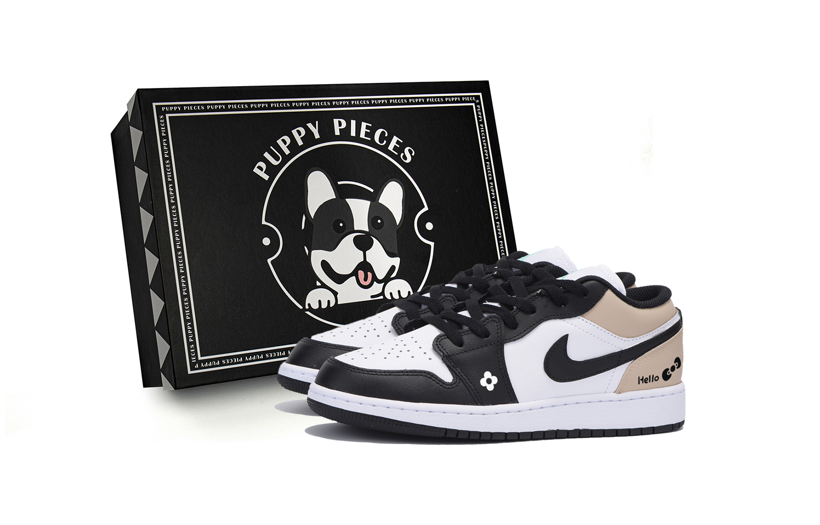 Jordan Air Jordan 1 Sweet, Cool, And Vintage, Special Shoe Box Low top Vintage Basketball Shoes Men’s White Brown