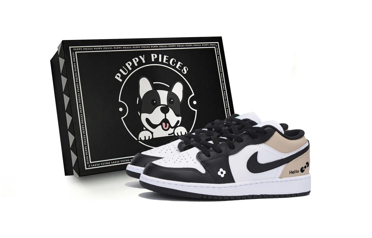 Jordan Air Jordan 1 Sweet, Cool, And Vintage, Special Shoe Box Low top Vintage Basketball Shoes Men's White Brown