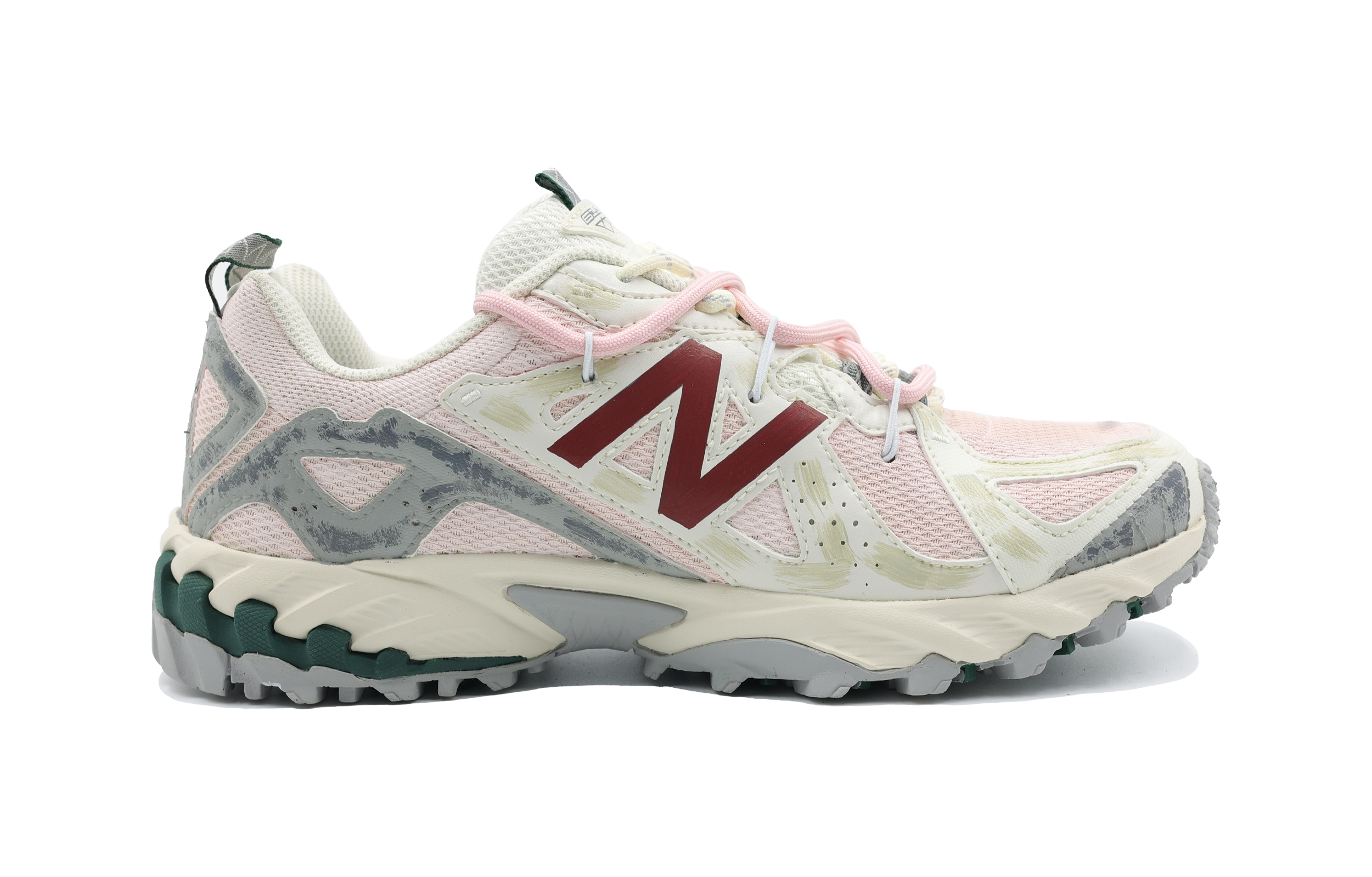 New Balance 610T Slip Resistant Abrasion Resistant Low top Hiking Shoes Unisex Beige Pink