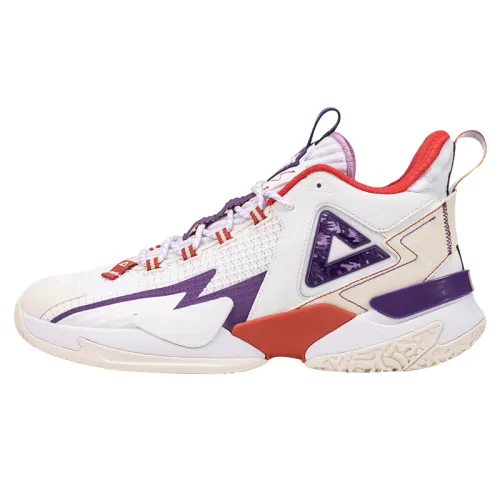 PEAK Basketball Shoes Men's Mid Top Baymax/Light Purple