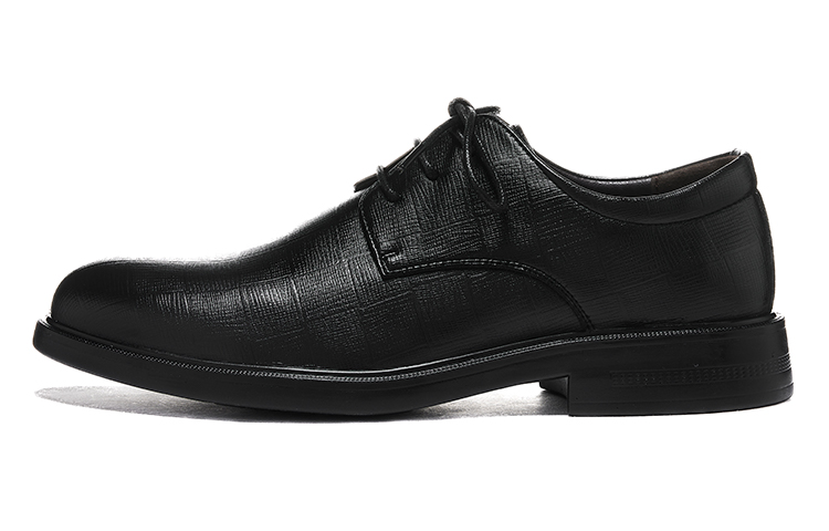 Warrior Warrior British Business Casual Formal Leather Shoes Men's Black