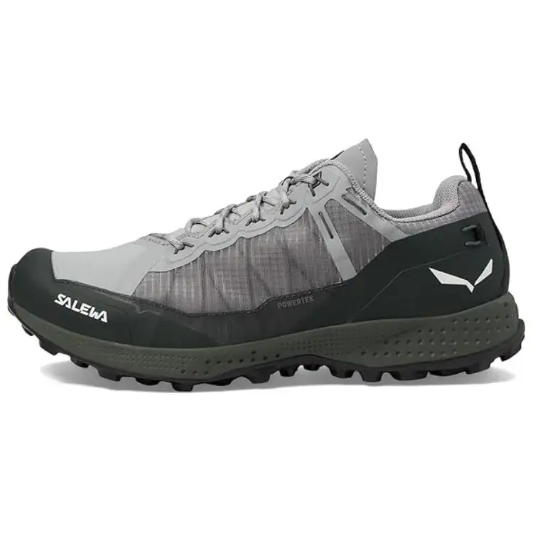 SALEWA PEDROC POWERTEX Abrasion Resistant Waterproof And Breathable Low top Hiking Shoes Men's Gray Green