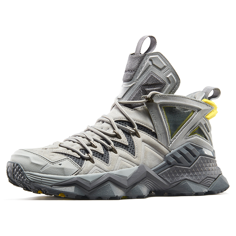 RAX Mid top Outdoor Shoes Men’s Gray Yellow
