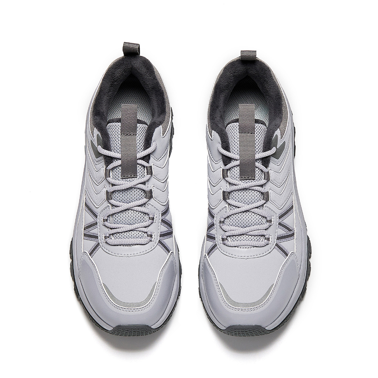 Anta Mountain Exploration Low top Trail Running Shoes, Fleece Lined Men’s Gray