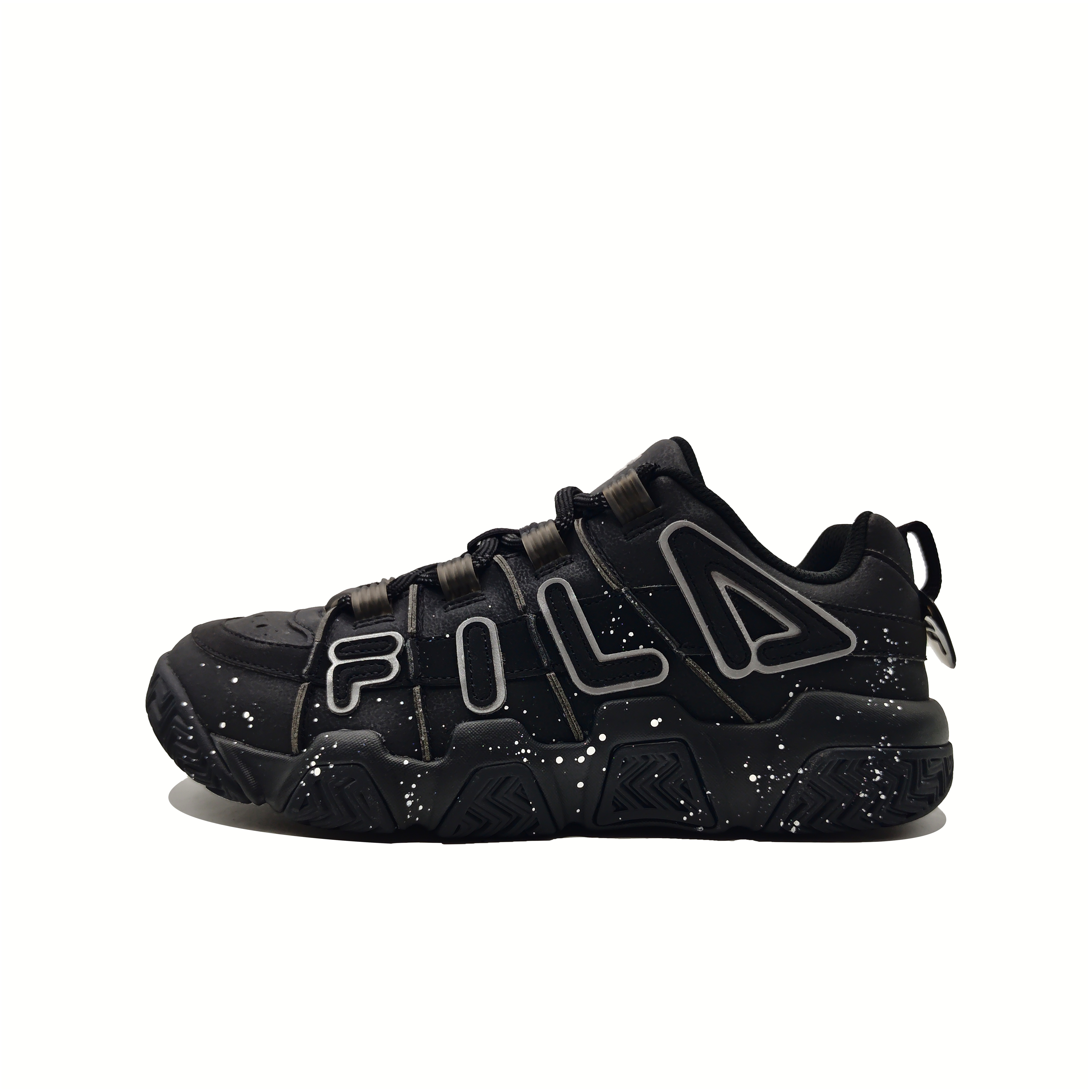 FILA FUSION Slip Resistant Abrasion Resistant Low top Vintage Basketball Shoes Men’s Black