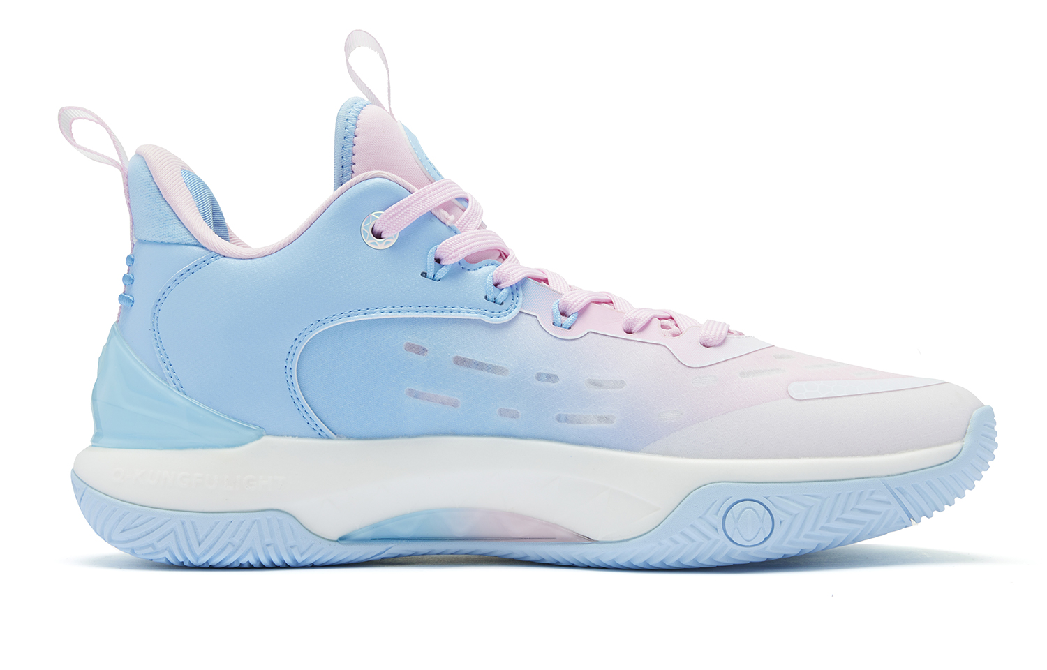 QIAODAN Killing Move 3.0 Cushioning, Wear Resistant Mid top Basketball Shoes Men’s Blue White Pink