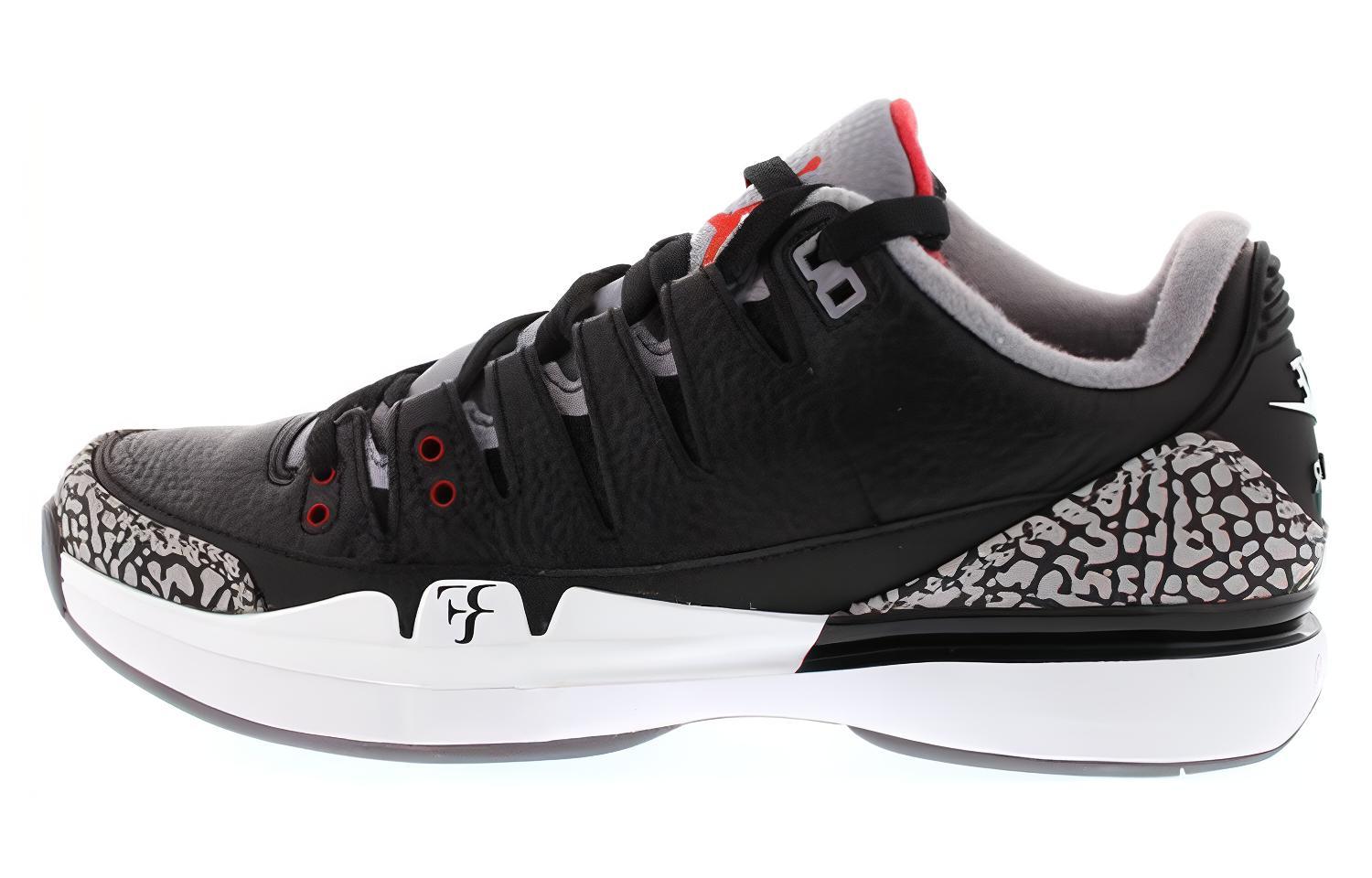 Мужские кроссовки Nike Zoom Vapor AJ3 (черный цемент) — фото 1
