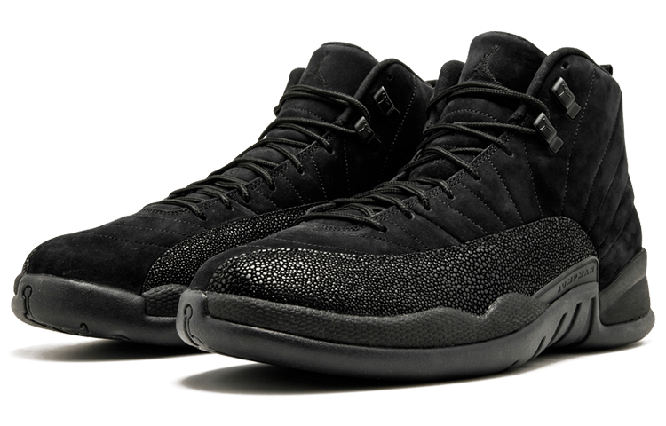 Мужские кроссовки Jordan Air Jordan 12 Retro OVO Black 2017 (черные) — 黑/金属金/黑 — фото 4