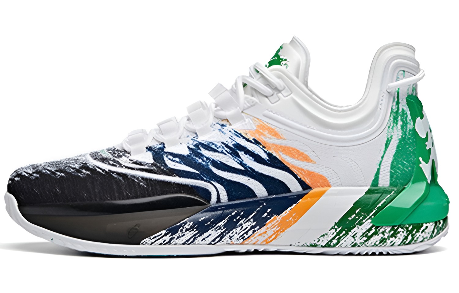 Anta GH1 Hayward Cushioning Slip Resistant Abrasion Resistant Low top Basketball Shoes Men's Black White Green