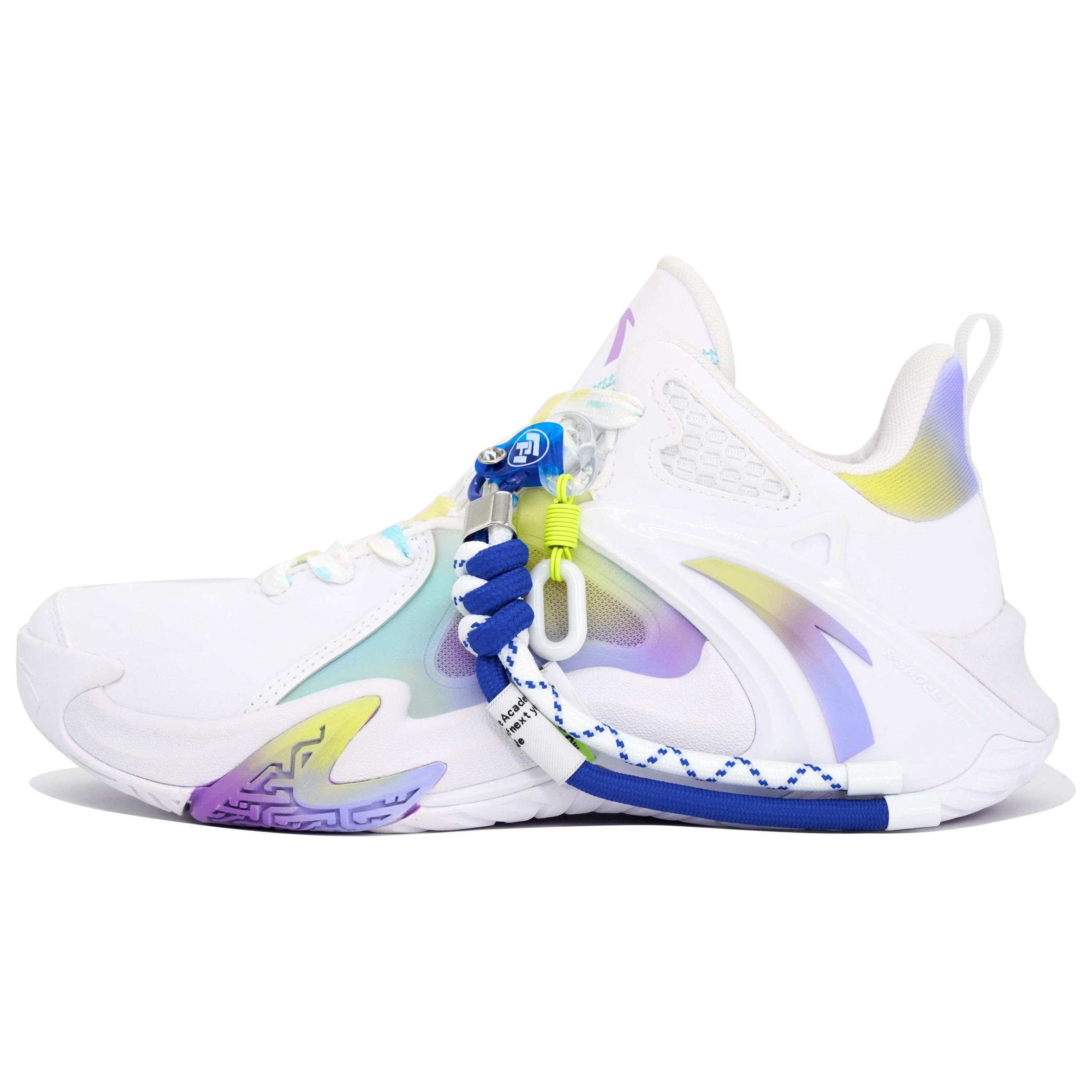 Anta Airspace 4 Slip Resistant Abrasion Resistant Low top Basketball Shoes Men’s White Purple