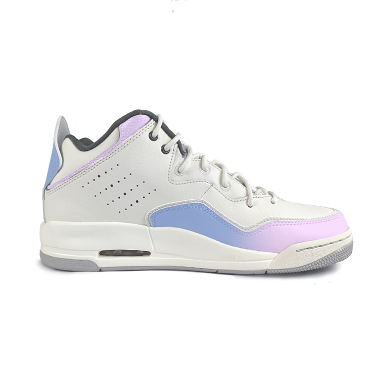 Jordan Courtside 23 Cushioning Slip Resistant Mid top Vintage Basketball Shoes Men’s Purple White