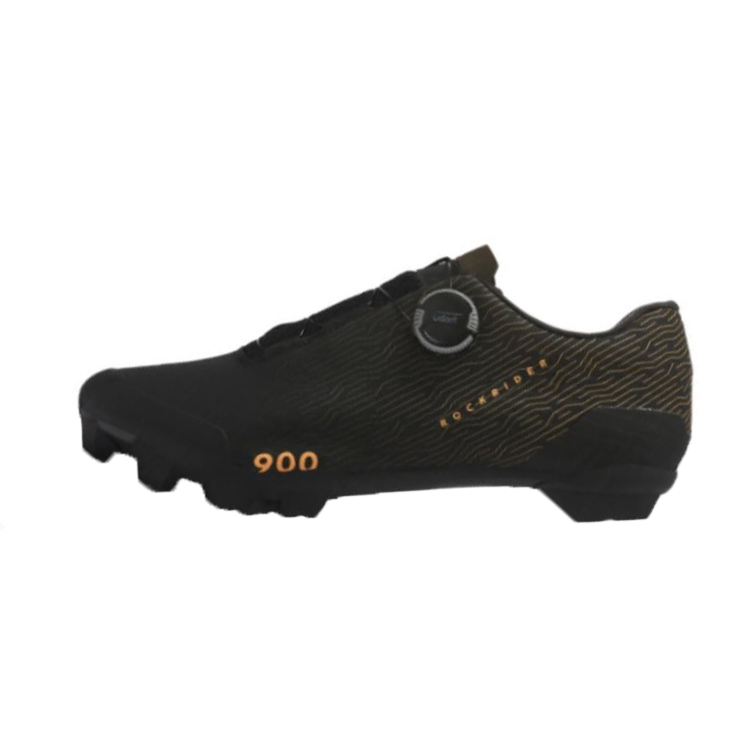 DECATHLON Cushioning Abrasion Resistant Cushioning, Wear Resistant Low top Cycling Shoes Men’s Black Orange
