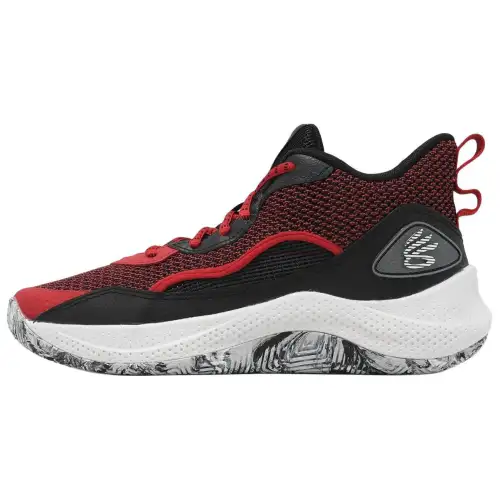 Under Armour Curry 3Z 24 Slip Resistant Abrasion Resistant Mid top Basketball Shoes Men's Black Red