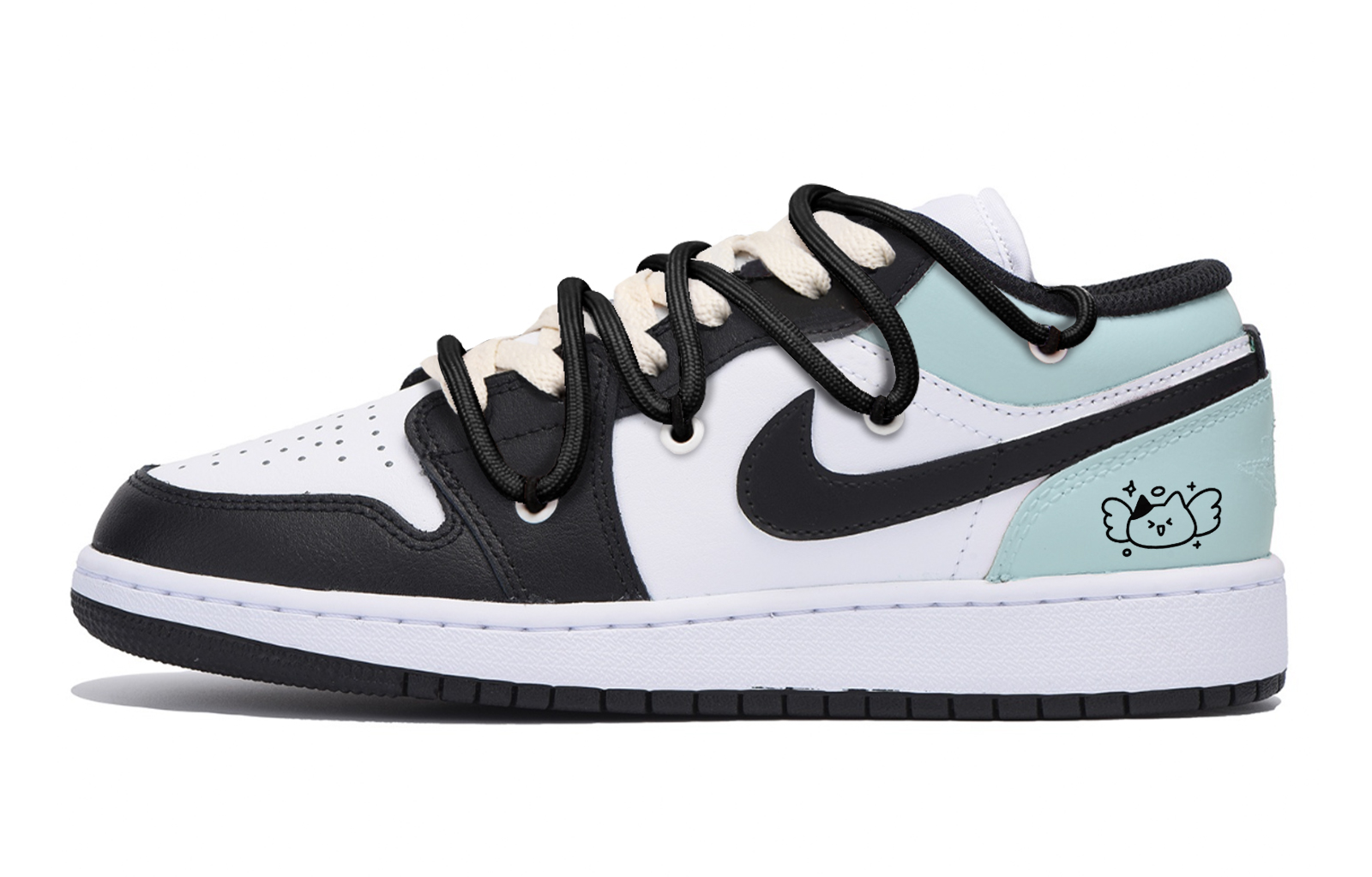 Jordan Air Jordan 1 Puppy Fragment Slip Resistant Abrasion Resistant Low top Vintage Basketball Shoes Men's