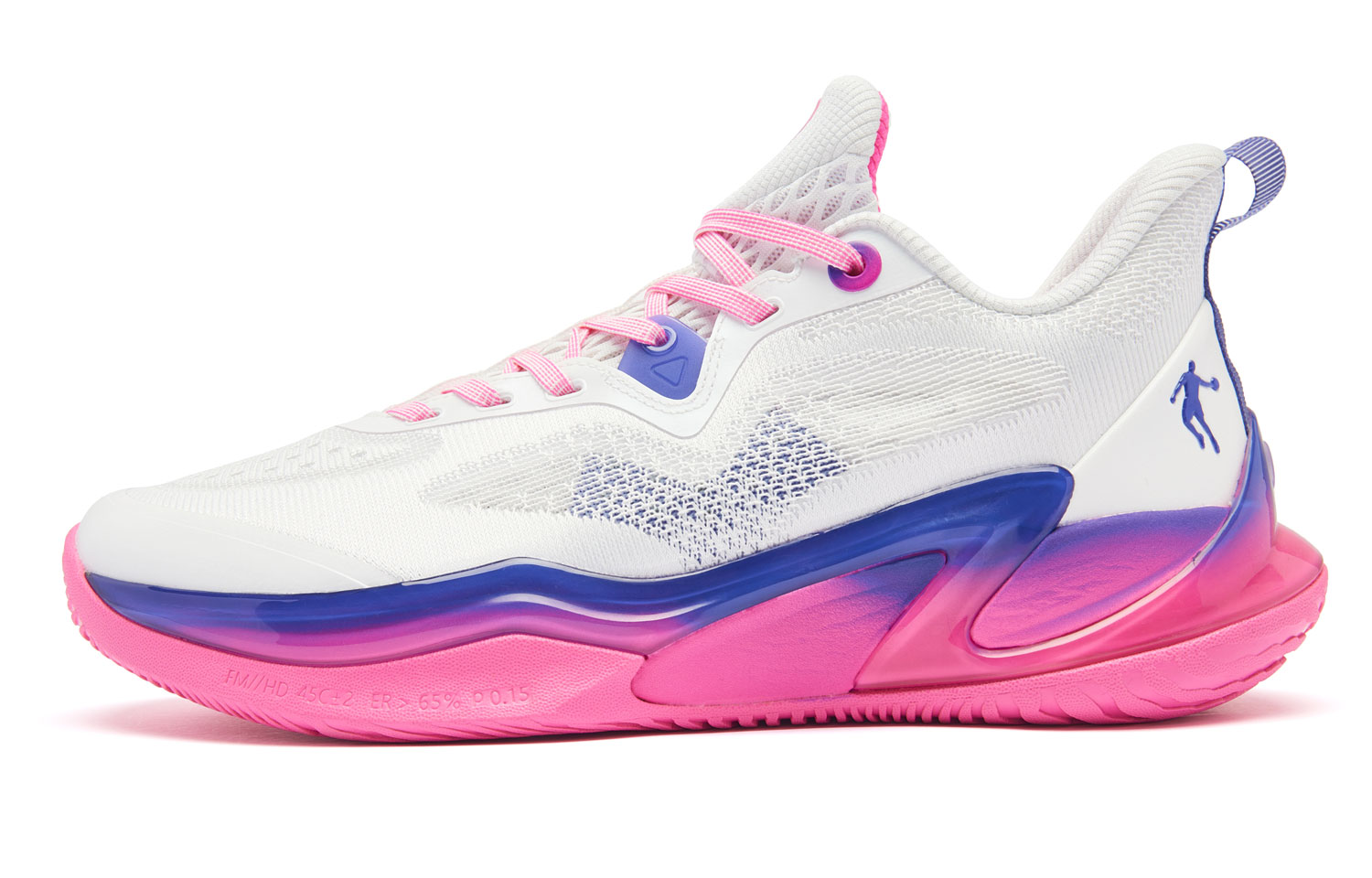 QIAODAN Wind Blade 4 Cushioning Support Abrasion Resistant Slip Resistant Low top Basketball Shoes Men’s Pink Purple