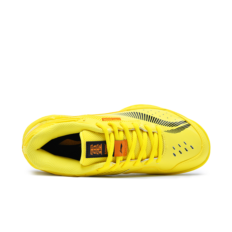 Li Ning Thunder Training Cushioning Breathable Low top Badminton Shoes Unisex Bright Yellow