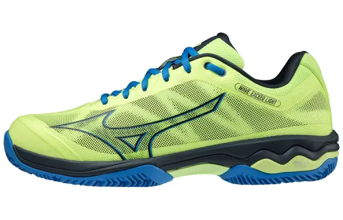 Mizuno Tennis Shoes Men's Low Top Fluorescent Yellow/Blue