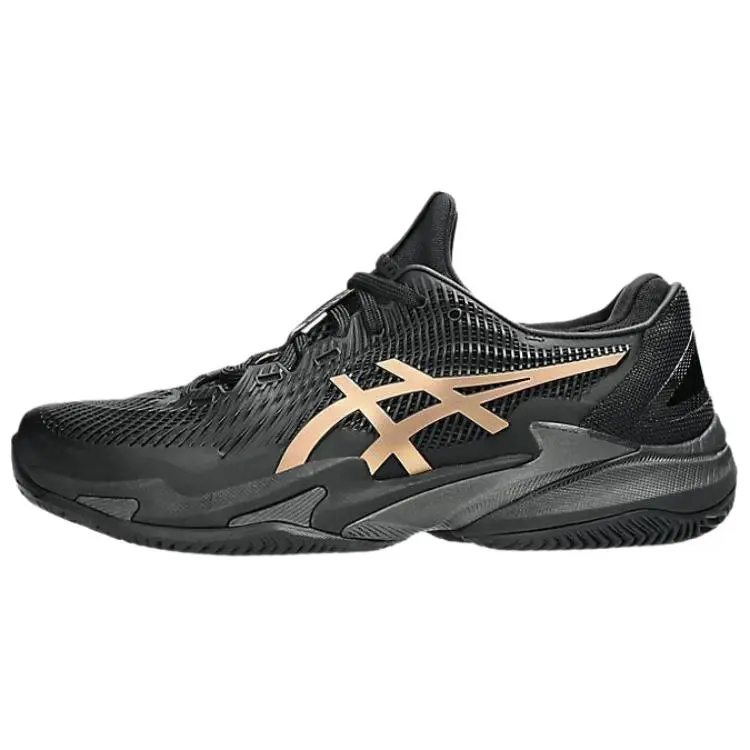 ASICS Court FF 3 Cushioning Abrasion Resistant Support Tennis Shoes Men's Black Gold