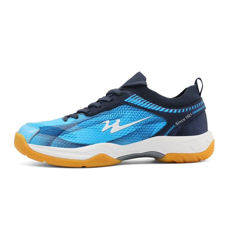 Binary Cushioning Slip Resistant Abrasion Resistant Low top Badminton Shoes Unisex Blue