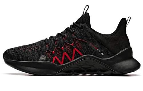 Anta Variety Training Collection Cushioning Slip Resistant Abrasion Resistant Low top Training Shoes Men's Black Red