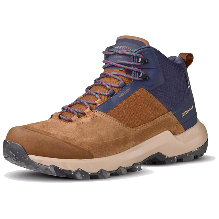 DECATHLON MH500 Slip Resistant Mid top Hiking Shoes Men’s Chestnut