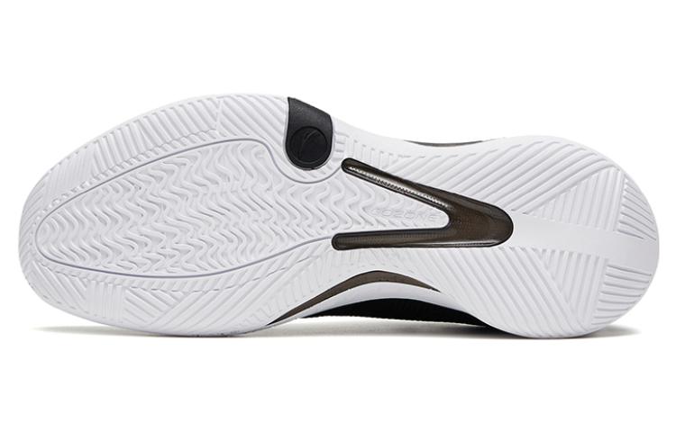 Anta Crazy 4 TEAM Cushioning Slip Resistant Abrasion Resistant Low top Basketball Shoes Men's Black White