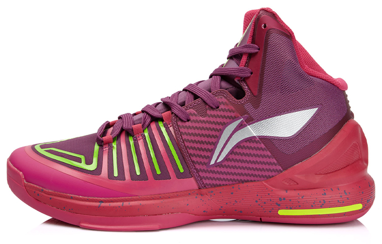 Li Ning Speed 1 Mid top Basketball Shoes Men’s Rose Red