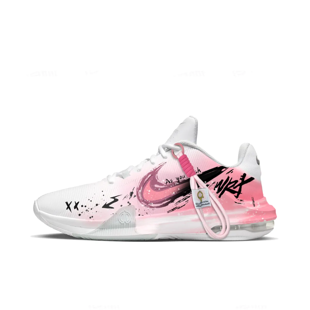 Nike Air Max Impact 4 Pink Cherry Blossom Swift Fashion Trend Mesh Mid top Basketball Shoes Unisex