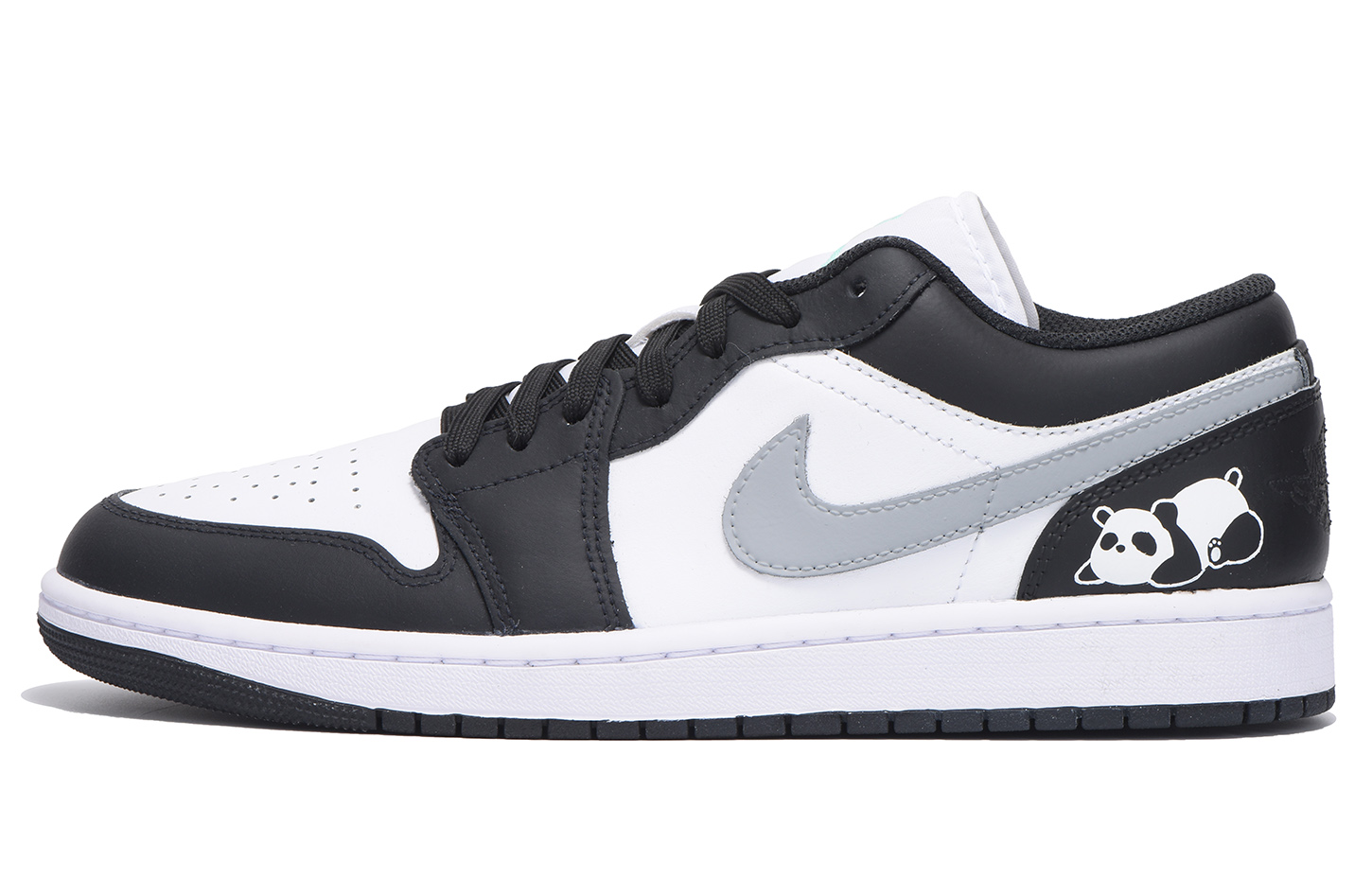 Jordan Air Jordan 1 Slip Resistant Abrasion Resistant Low top Vintage Basketball Shoes Men’s Black Gray