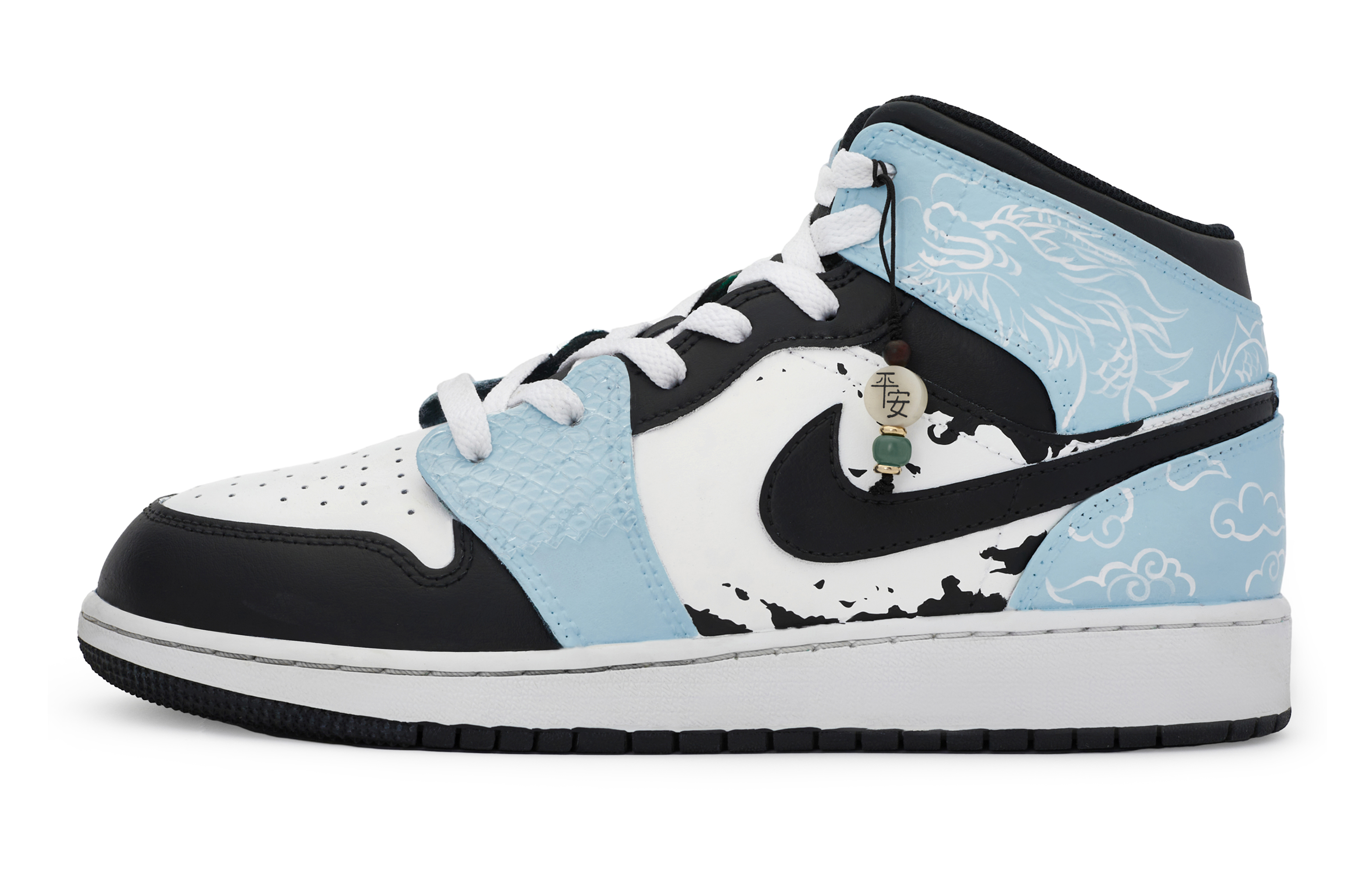 Jordan Air Jordan 1 811 Manufacturing, Azure Dragon In The Clouds Cushioning Slip Resistant Abrasion Resistant