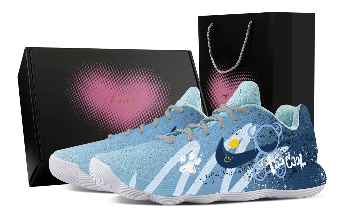 Nike Hyperdunk 2017 Memphis Ice Blue, Heart Box Cushioning, Wear Resistant Low top Basketball Shoes Men's