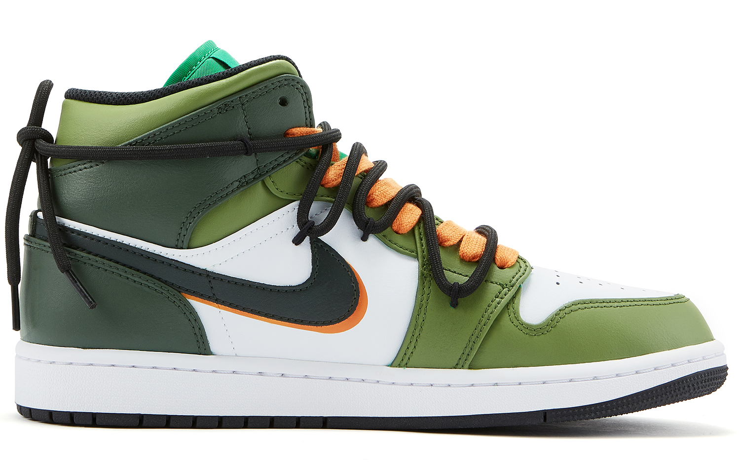 Jordan Air Jordan 1 Poker Cards High top Vintage Basketball Shoes Women’s Green Orange White