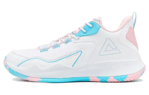 PEAK TP9 Team Ice Cream Textile, Synthetic Leather Cushioning, Wear Resistant Low top Basketball Shoes Men's
