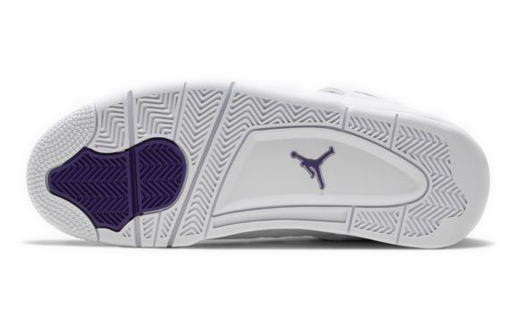 Кроссовки Jordan Air Jordan 4 Retro Purple Metallic (бело-фиолетовые) — Белый / фиолетовый — фото 6