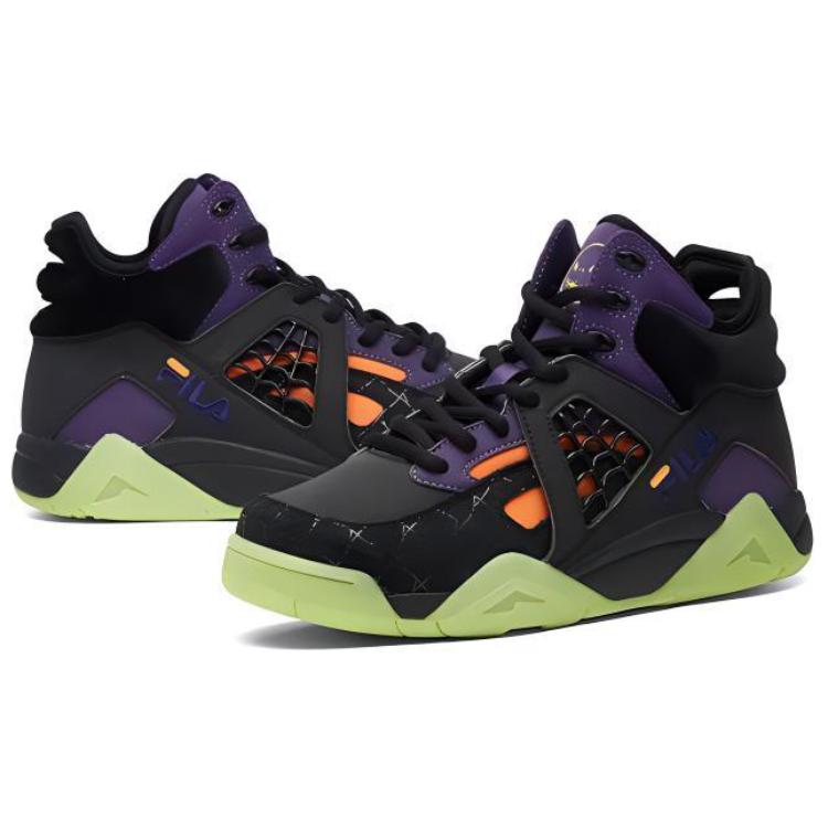 FILA FUSION Cage Mid top Basketball Shoes Men’s Black Purple