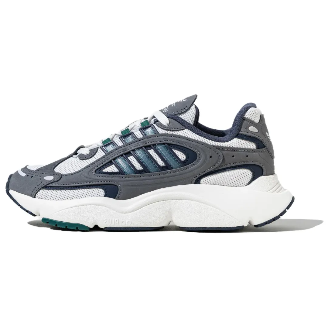 Adidas Originals Ozmillen Abrasion Resistant Height Increasing Low top Chunky Sneakers Unisex Gray Green
