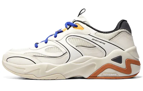 Skechers D'LITES HYPER BURST Hyper Burst Textile, Leather Low top Chunky Sneakers Men's White Black Orange