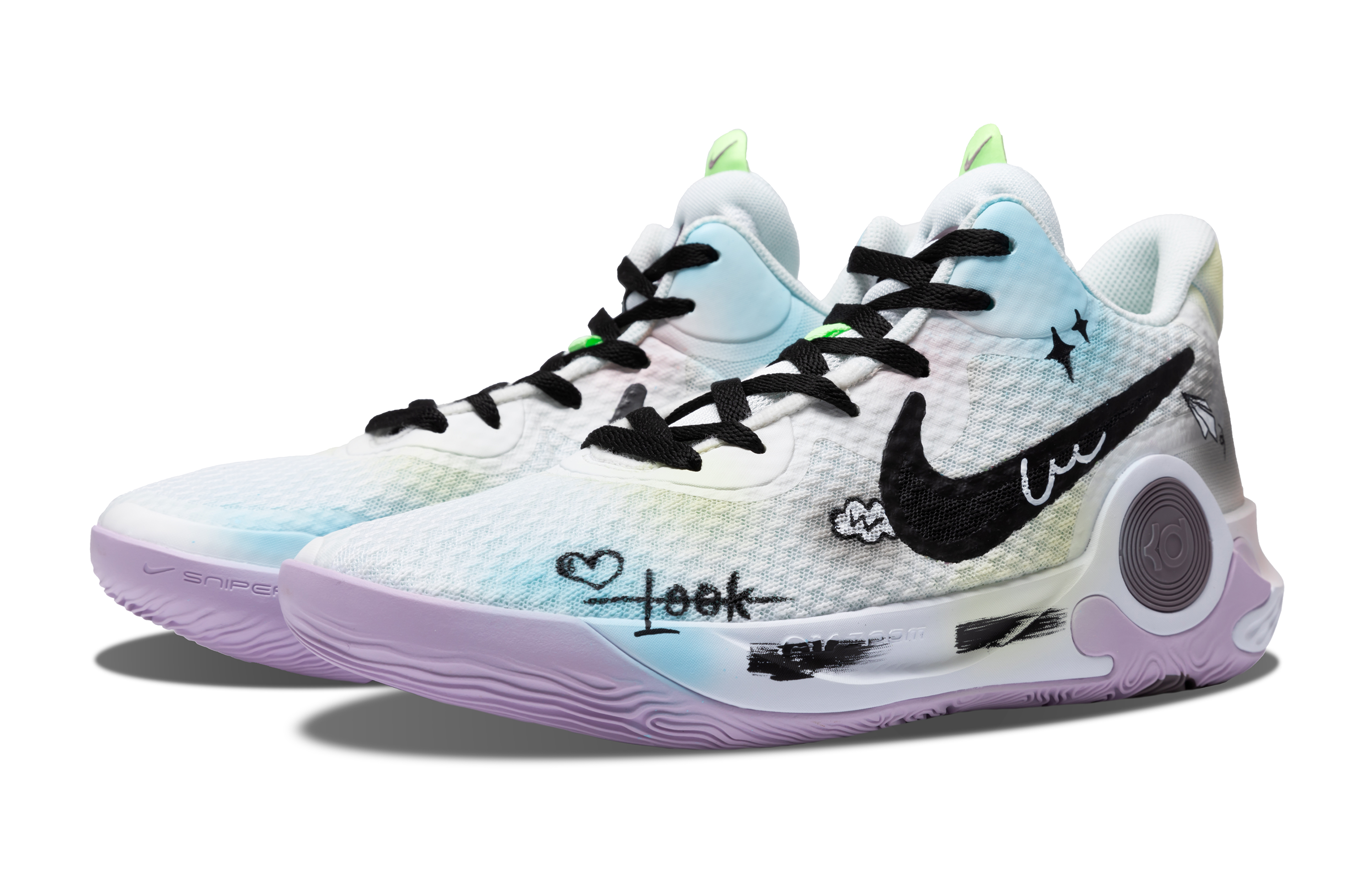 Nike KD Trey 5 IX Vintage Basketball Shoes Unisex Mid Top Yellow