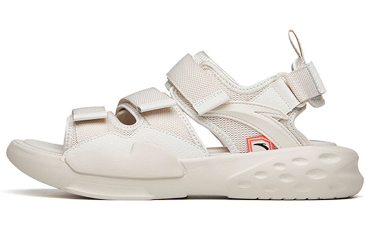 ANTA Bastard Beach Sandals Men's Mud Gray/Neon Bright Dark Red