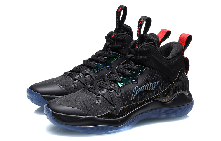 Li Ning Cow With A Mighty Spirit Cushioning Slip Resistant Abrasion Resistant High top Performance Basketball Shoes
