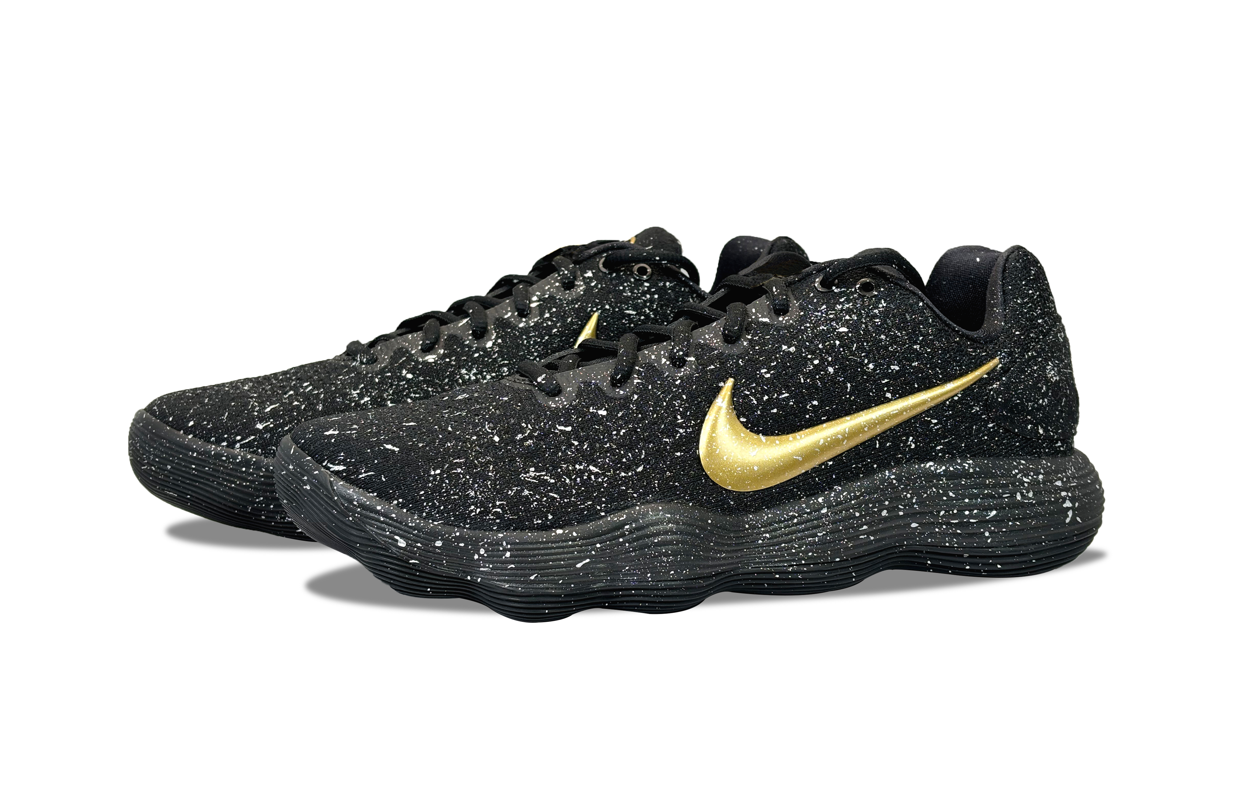 Nike Hyperdunk 2017 YDCC Starfall Baby’s Breath Abrasion Resistant Low top Basketball Shoes Unisex Black Gold