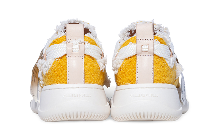 SMILEREPUBLIC Slip Resistant Abrasion Resistant Low top Canvas Shoes Unisex Yellow