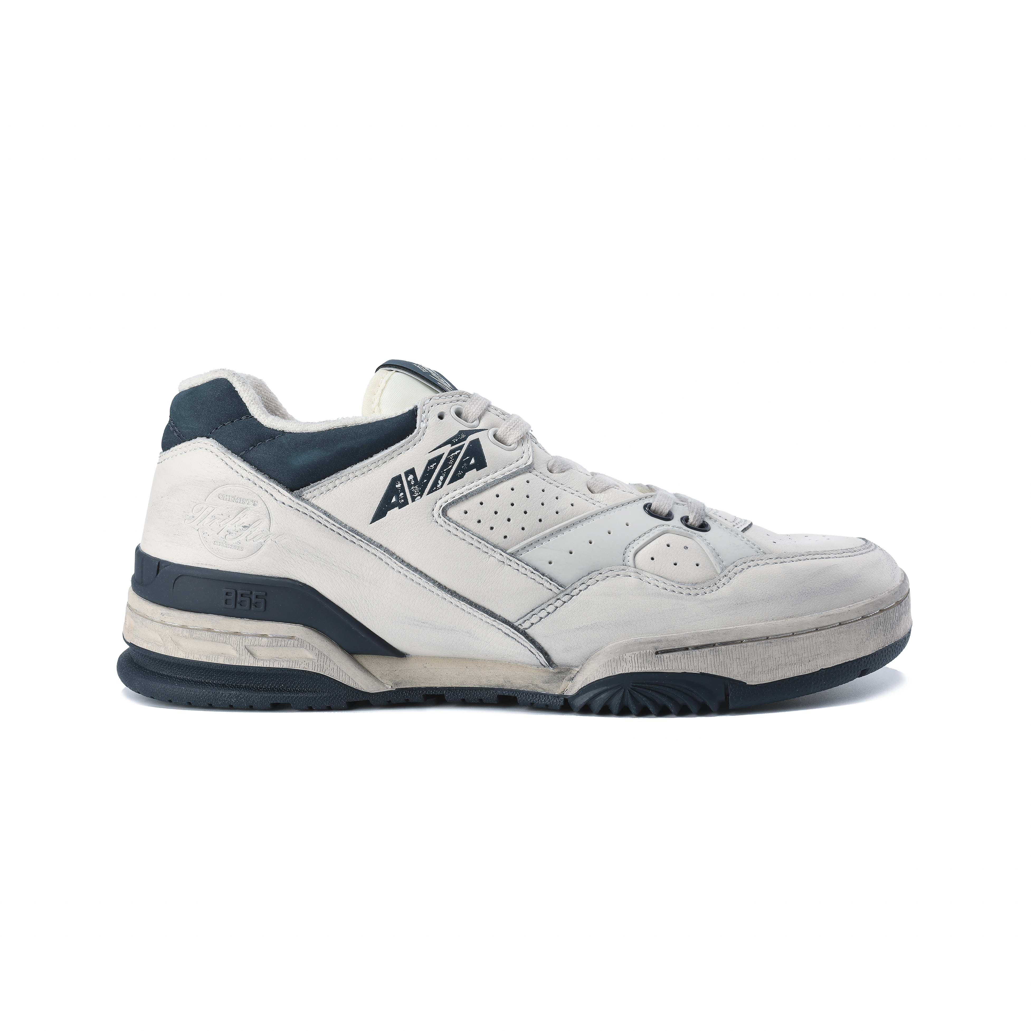 HUAXUEZHIPIN x AVIA 855 Archive By Chemist’s® ThriftStore Low top Vintage Basketball Shoes Unisex White Blue