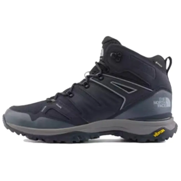 THE NORTH FACE Hedgehog Soft And Comfortable Slip Resistant Abrasion Resistant Mid top Hiking Shoes Men's Black
