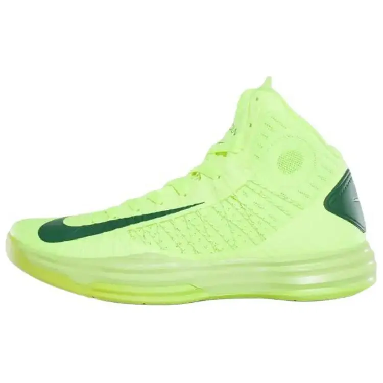 Nike Lunar Hyperdunk+ Slip Resistant Abrasion Resistant Mid top Basketball Shoes Unisex Green