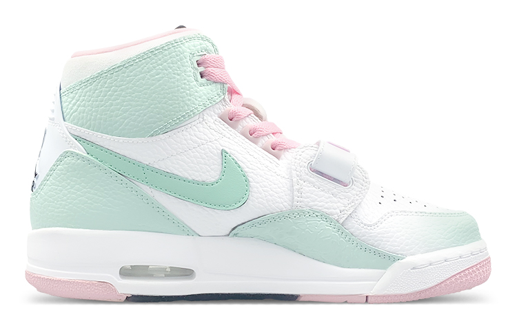 Jordan Legacy 312 Cushioning, Wear Resistant High top Vintage Basketball Shoes Women’s White Green Pink