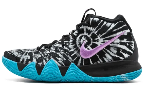 Nike Kyrie 4 All-Star ASG All-Star Round Head Lace Leather Non-Slip Lightweight High Top Practical Basketball Shoes Men's Black 2018