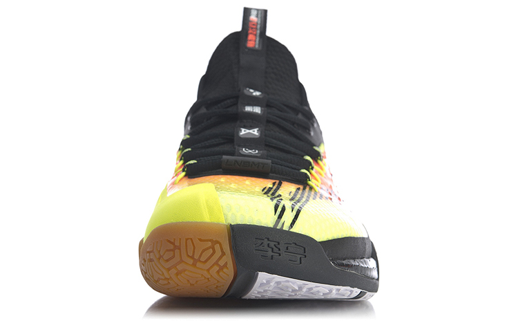 Li Ning Quick Start Saga Cushioning Support Rebound Badminton Shoes Men’s Fluorescent Orange Red