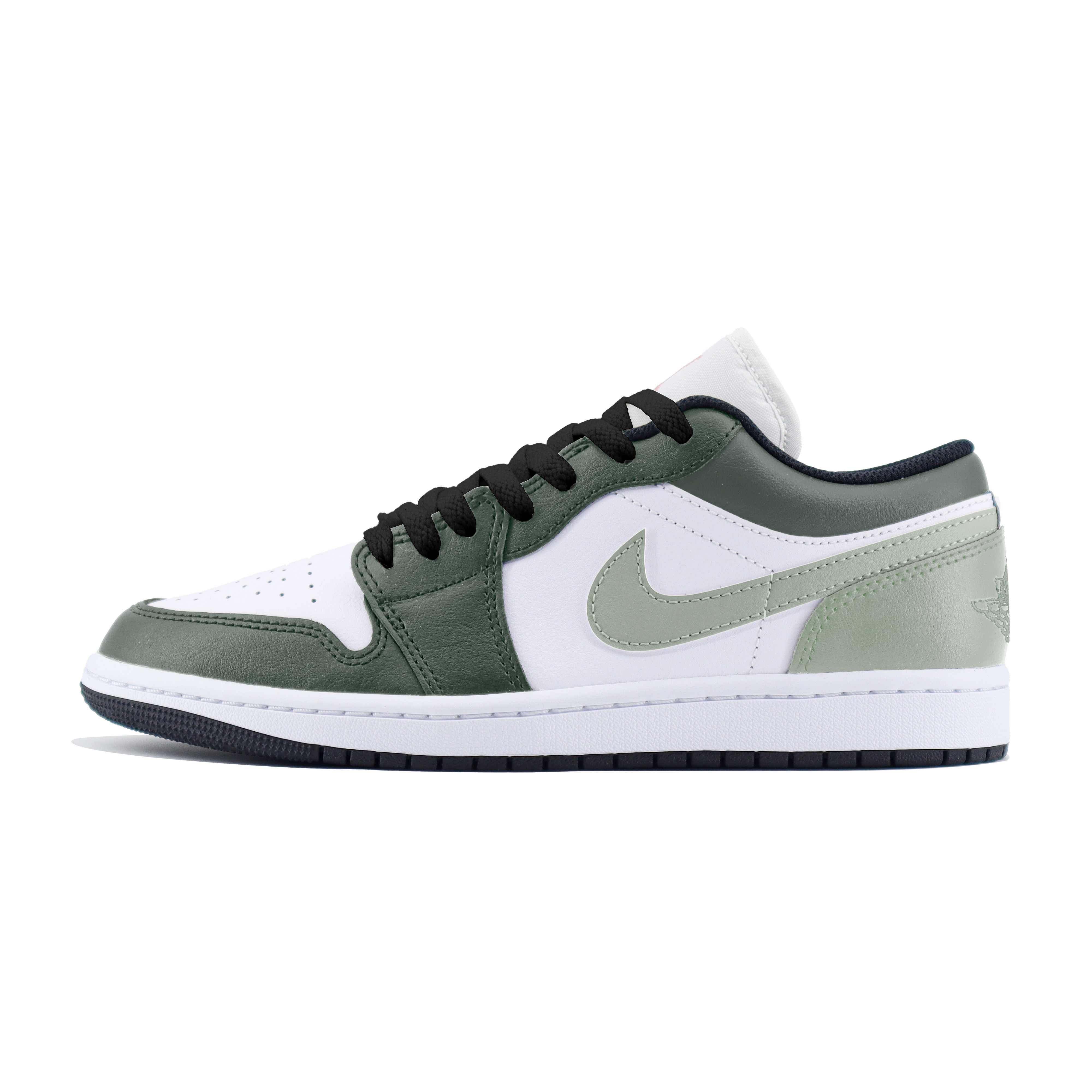 Jordan Air Jordan 1 Abrasion Resistant Low top Vintage Basketball Shoes Unisex White Green