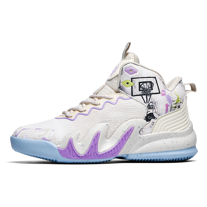 GQWE Slip Resistant Abrasion Resistant Cushioning High top Basketball Shoes Unisex